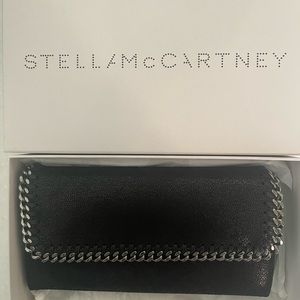 Stella McCartney Black Falabella Flap Wallet
